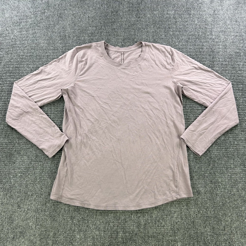 Lululemon Long-Sleeve Dusty Purple Crew Neck Shirt Womens No Size Tag Athleisure